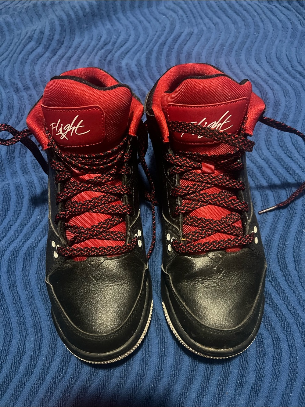 Jordan Black and Red High-Top Sneakers